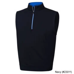FootJoy Performance Half-Zip Jersey Vest W/Gathered Waist -FairwayPro Store FTJ1019 1019g