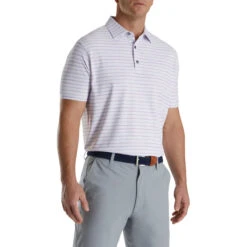 Footjoy Chalk Line Print Stretch Pique Self Collar -FairwayPro Store FTJ1351d