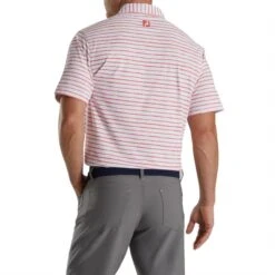 Footjoy Chalk Line Print Stretch Pique Self Collar -FairwayPro Store FTJ1351g