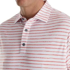 Footjoy Chalk Line Print Stretch Pique Self Collar -FairwayPro Store FTJ1351h