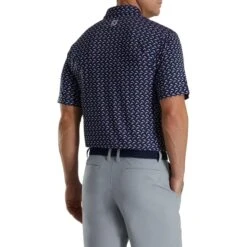 Footjoy Lisle Leaping Dolphins Print Self Collar -FairwayPro Store FTJ1352i