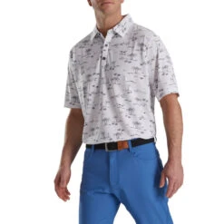 FootJoy Tropic Golf Print Lisle Self Collar -FairwayPro Store FTJ1369d
