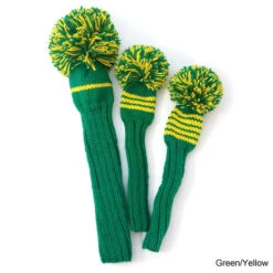 Jan Craig Green Yellow Stripe Headcover Set