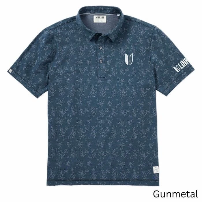 Linksoul Tour Logo Blossom Print Anza Polo Shirt 3 Linksoul Tour Logo Blossom Print Anza Polo Shirt