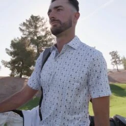 Miura Peter Black Quail Polo Miura Microprint -FairwayPro Store MIU0161c