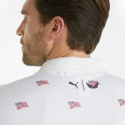 Puma Volition Flags Golf Polo -FairwayPro Store PMA0609b