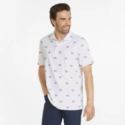 Puma Volition Flags Golf Polo -FairwayPro Store PMA0609c