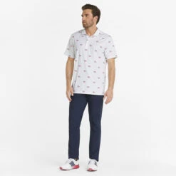 Puma Volition Flags Golf Polo -FairwayPro Store PMA0609e