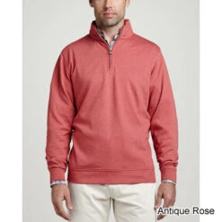 Peter Millar Heather Interlock Quarter Zip Sweaters W/ Logo 14 Peter Millar Heather Interlock Quarter Zip Sweaters W/ Logo -FairwayPro Store PTM0003 3f