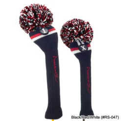 RocketTour Victory Stripe Knit Pom Pom Headcover -FairwayPro Store ROC0013d