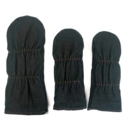 Rose & Fire Black Raw Denim Headcover Set